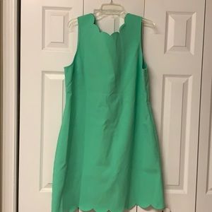 Green scalloped dress
